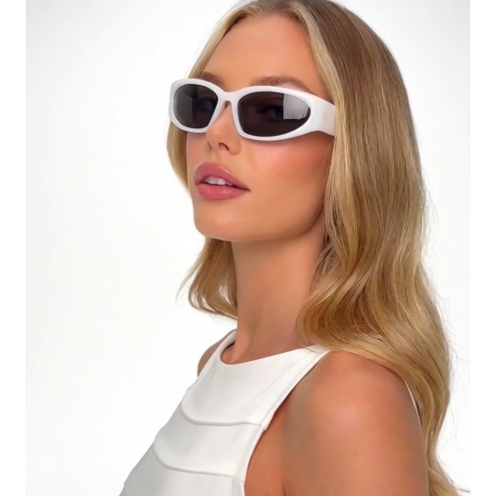 Women Sunglasses Fashion Shield‎ Retro Luxury Style Outdoor White Frame Sports